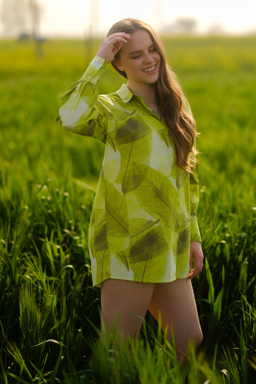 Green Ferns Long Shirt