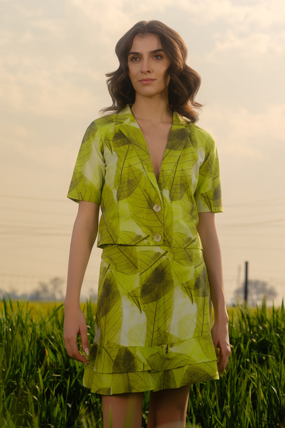 Green Ferns Short Blazer