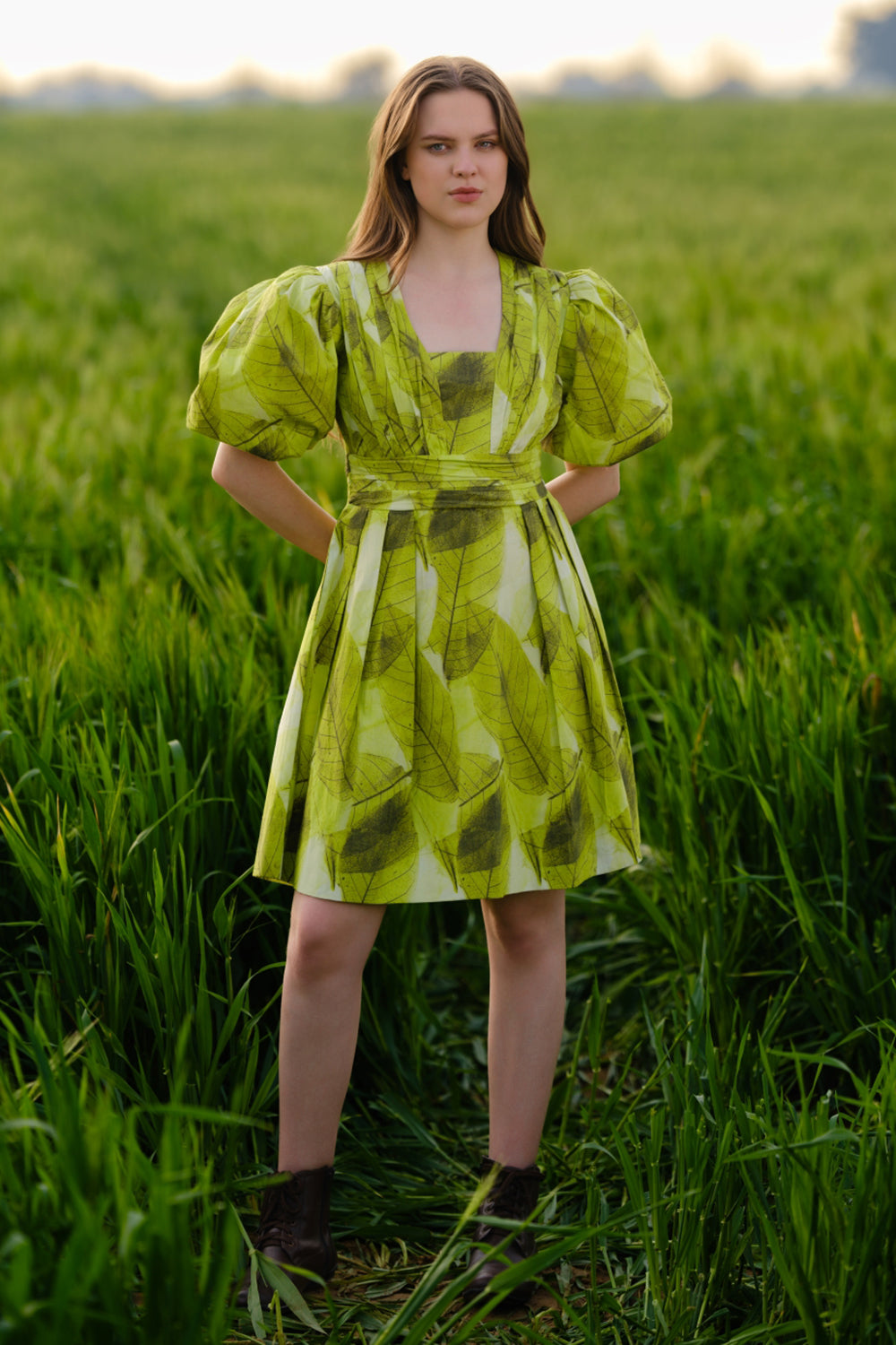 Green Ferns Short Dress