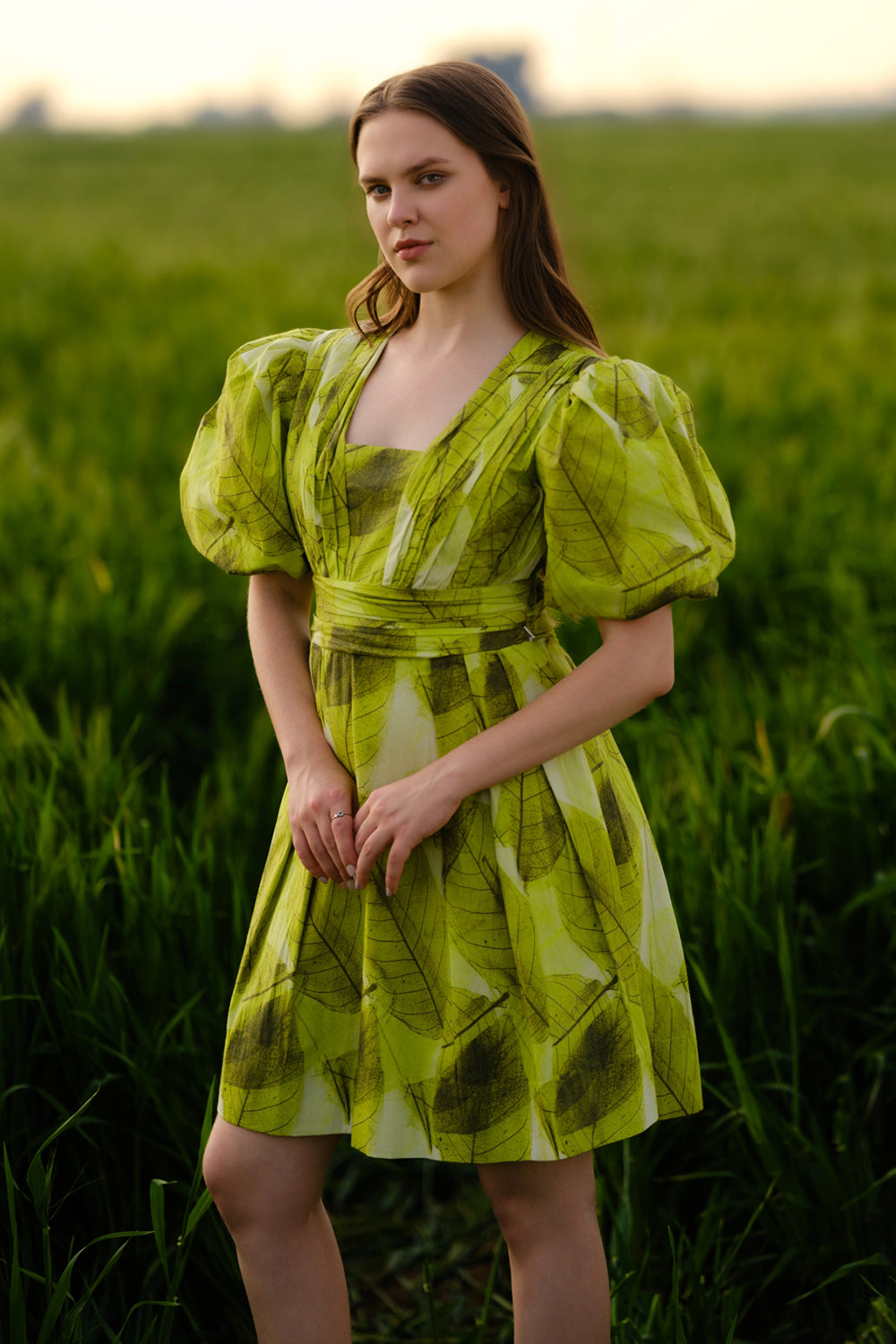 Green Ferns Short Dress