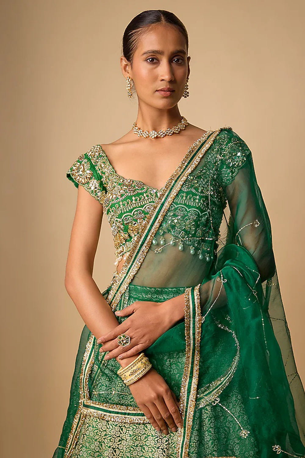 Green Lehenga Set
