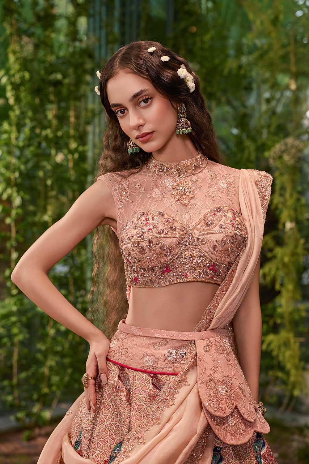 Gulnaar- The Rose Garden Lehenga