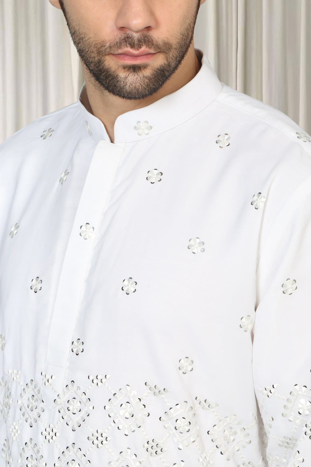 Harsh Mirror  Embroidered Kurta With Back Elastic Pants