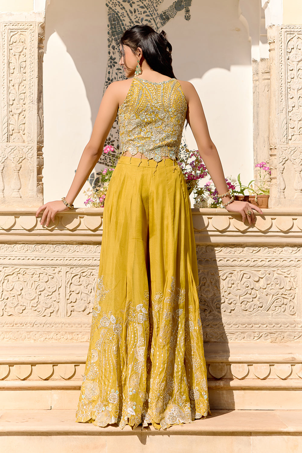 Honey Gold Top and Garara Set