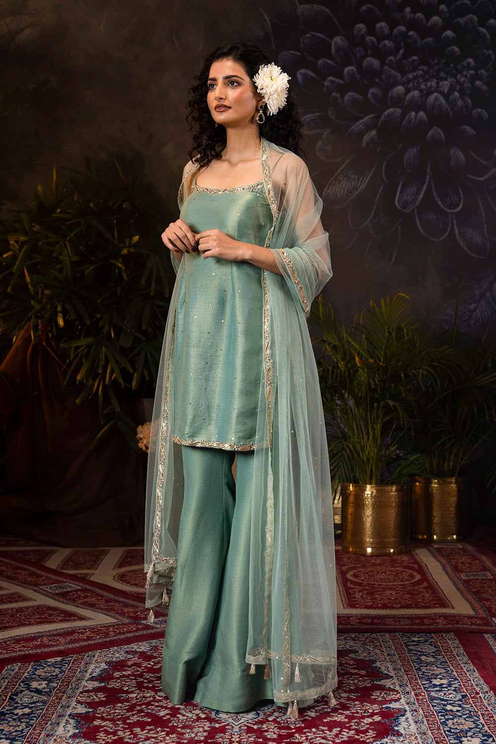 Ice Blue Spaghetti Suit Set