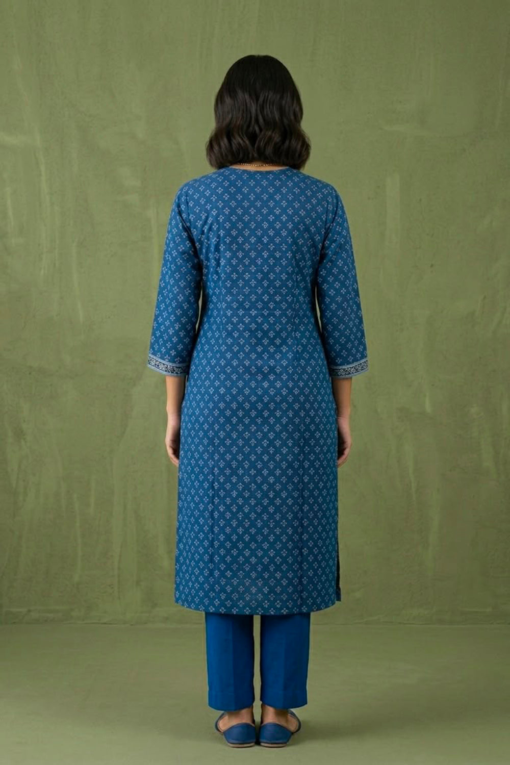 Indigo small booties kurta set
