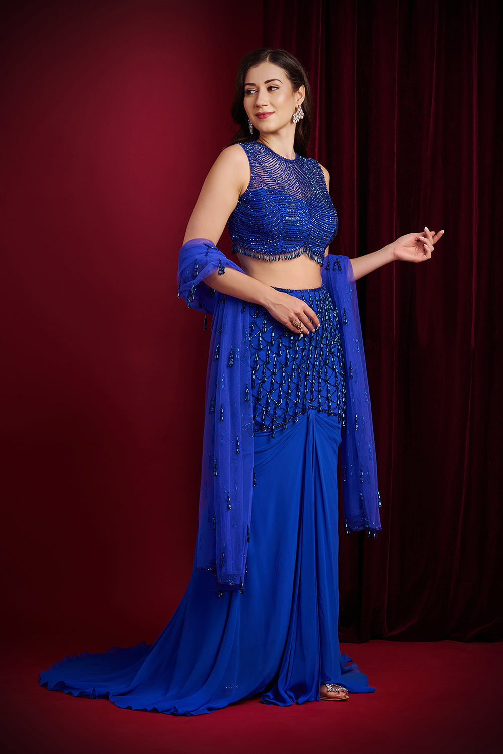 Indra Drape Lehenga