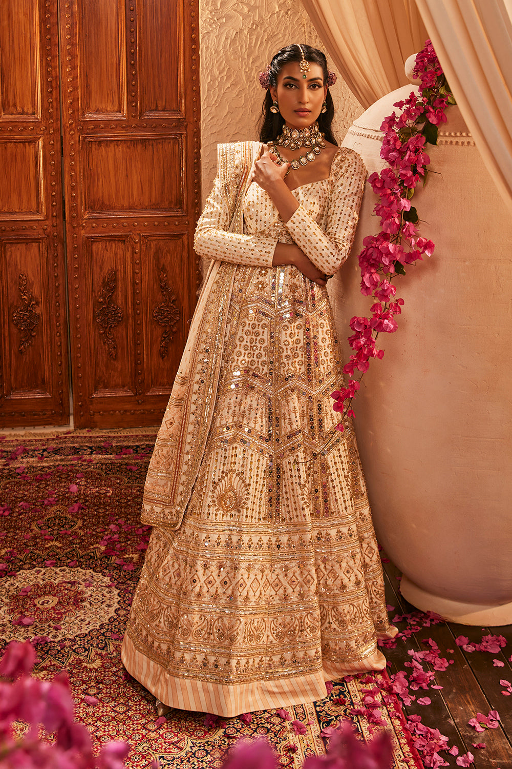 Ivory Anarkali Set