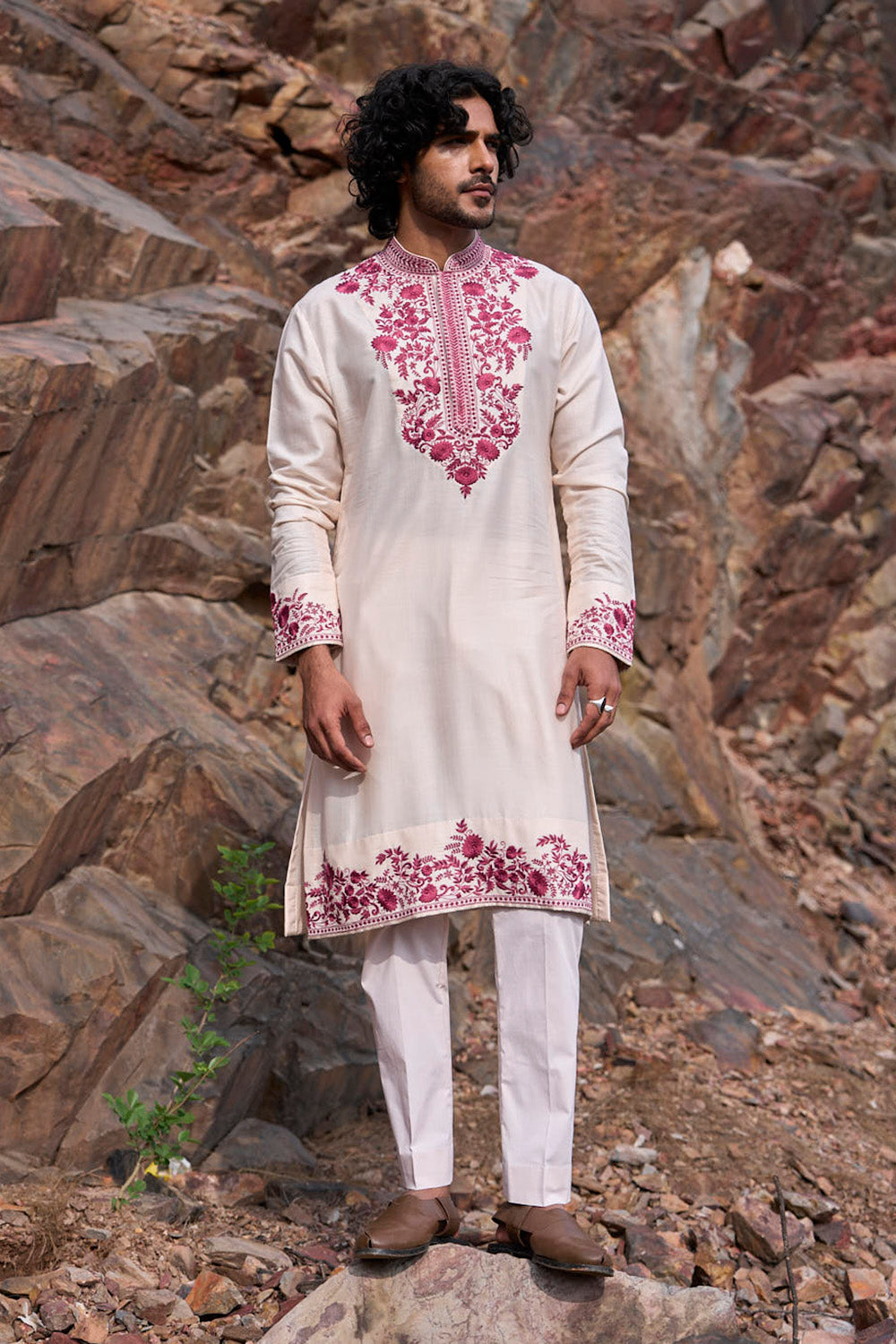 Ivory Daffodil Creeper Kurta Set