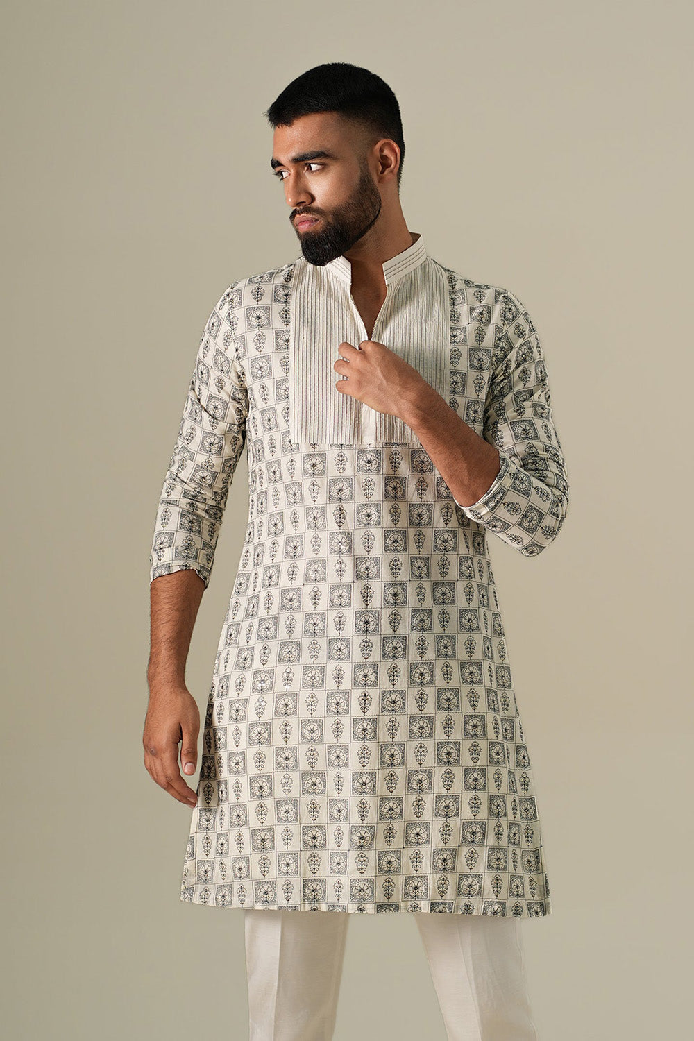 Ivory Mosaic Kurta Set