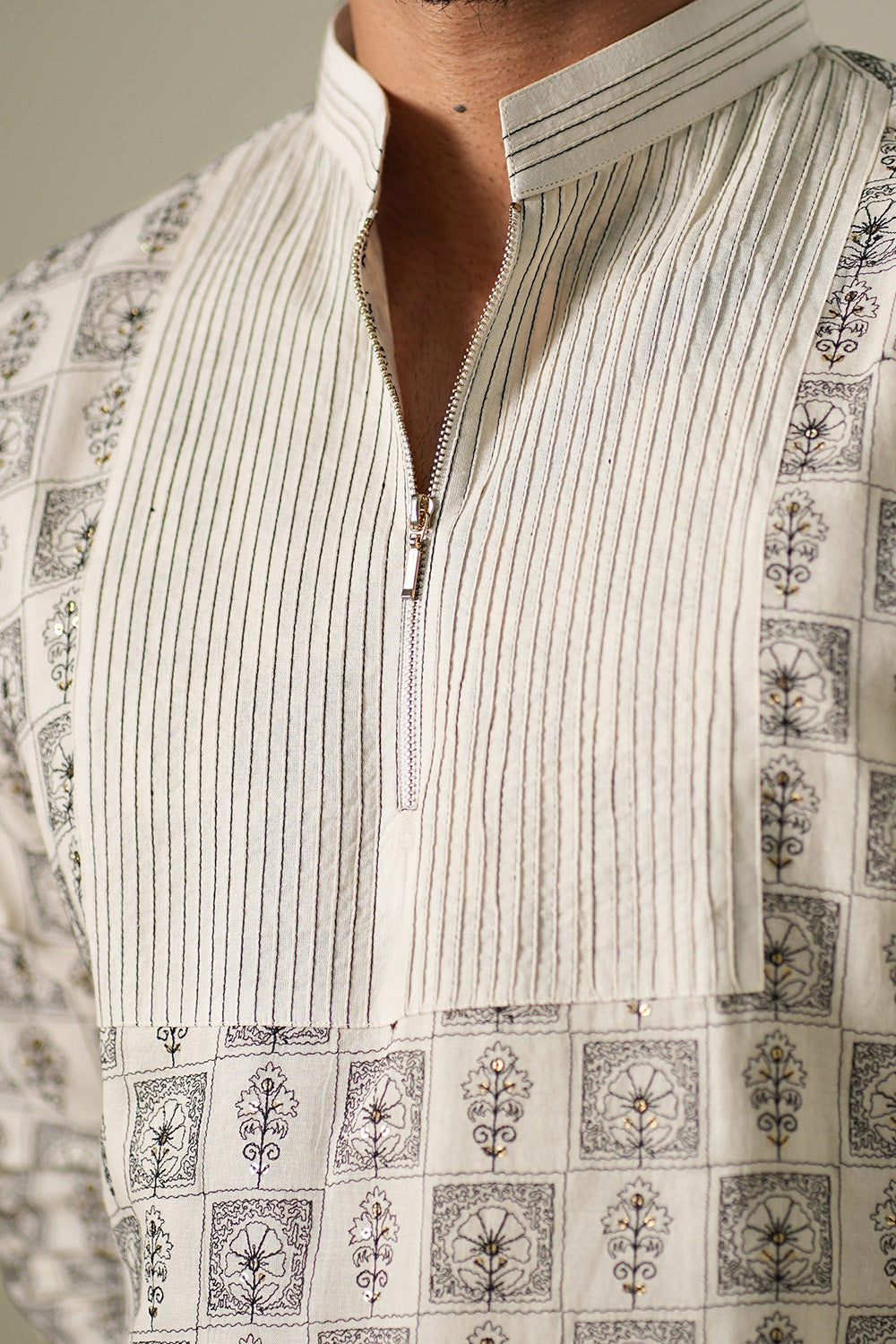Ivory Mosaic Kurta Set