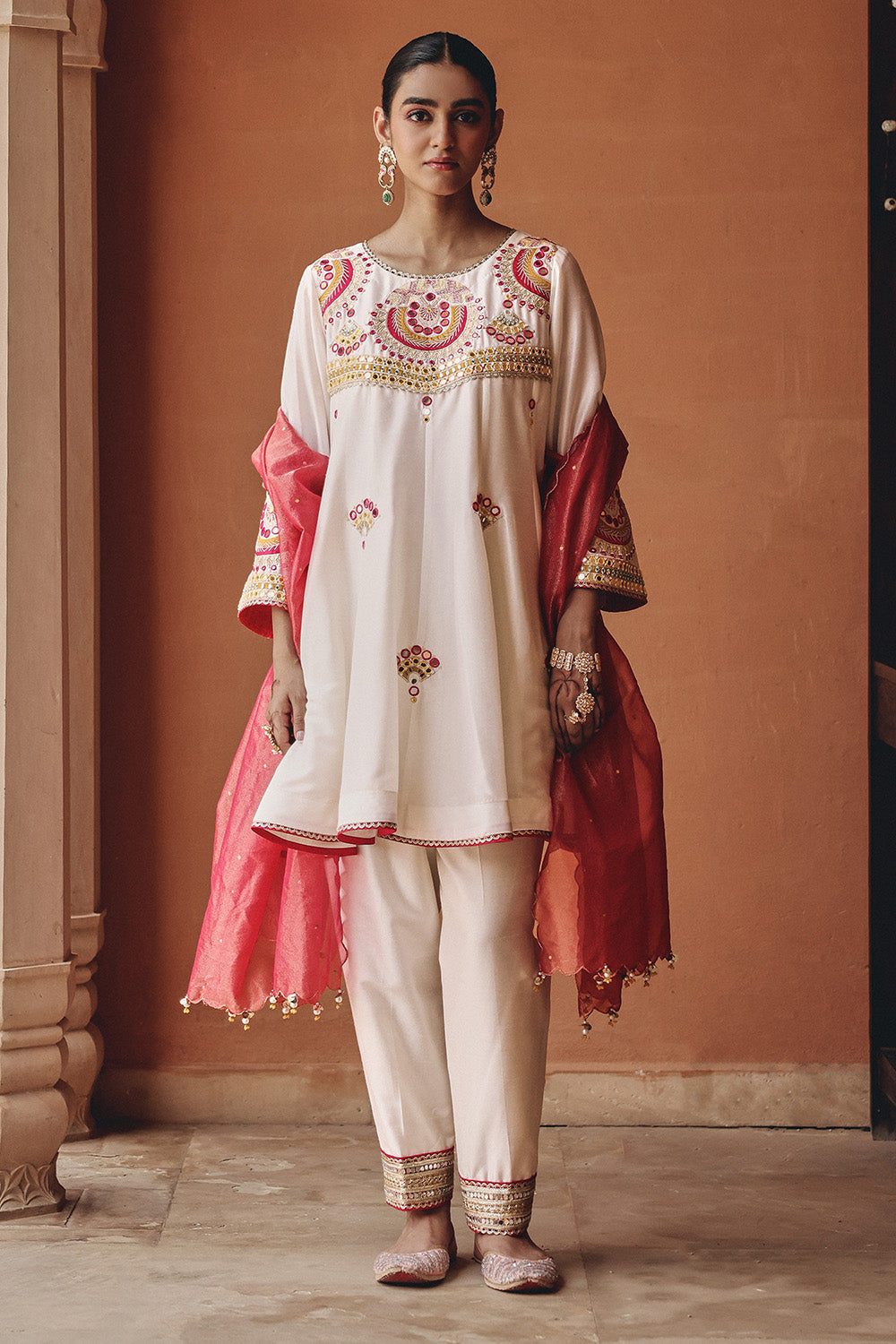 Ivory Shehnai Flared Set