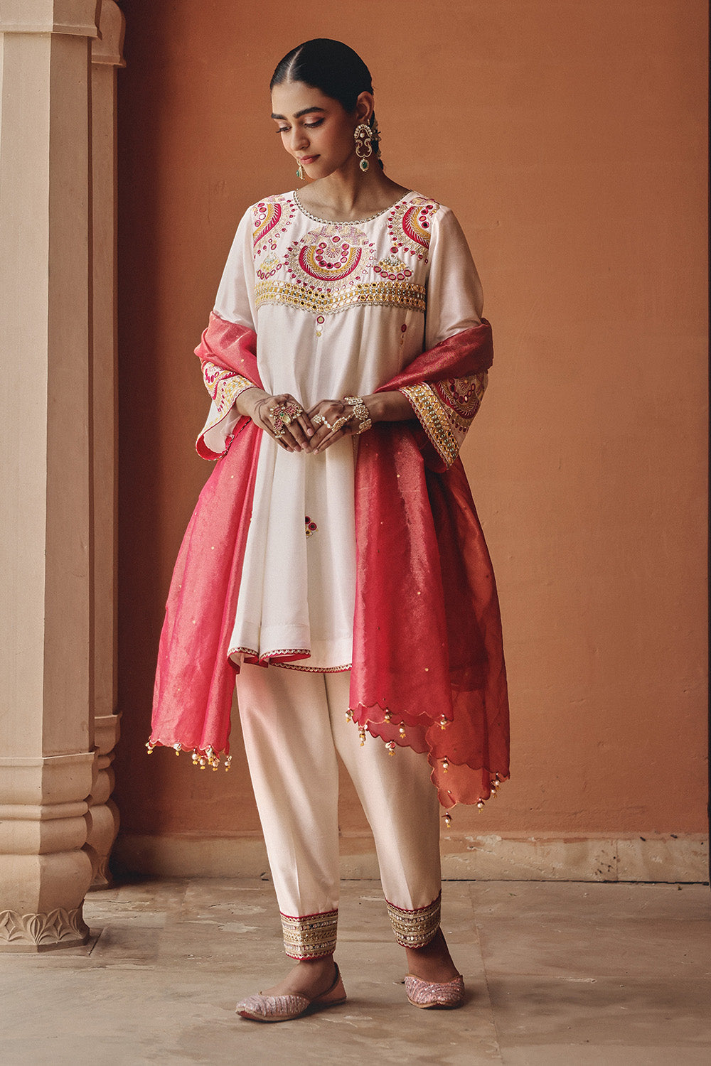 Ivory Shehnai Flared Set