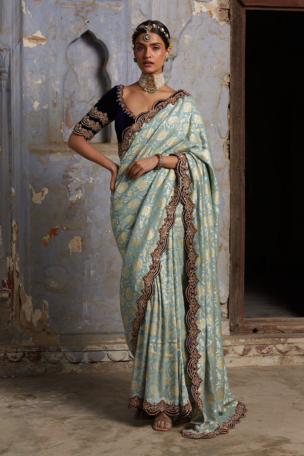 Jade Green Banarsi Saree