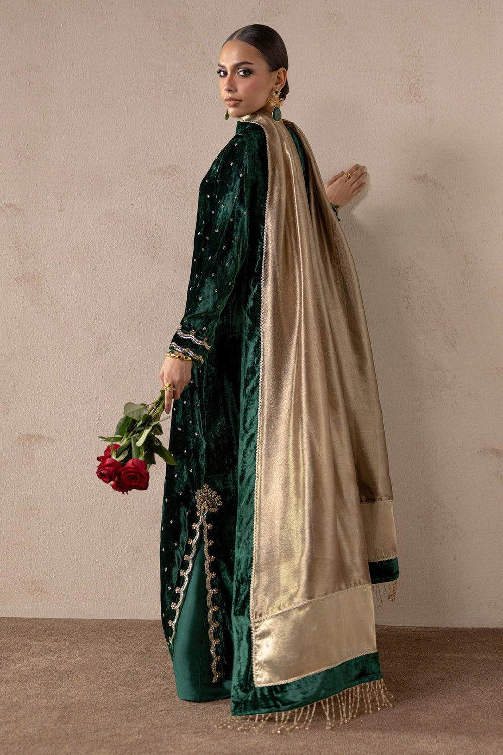 Jade Night Velvet Suit Set