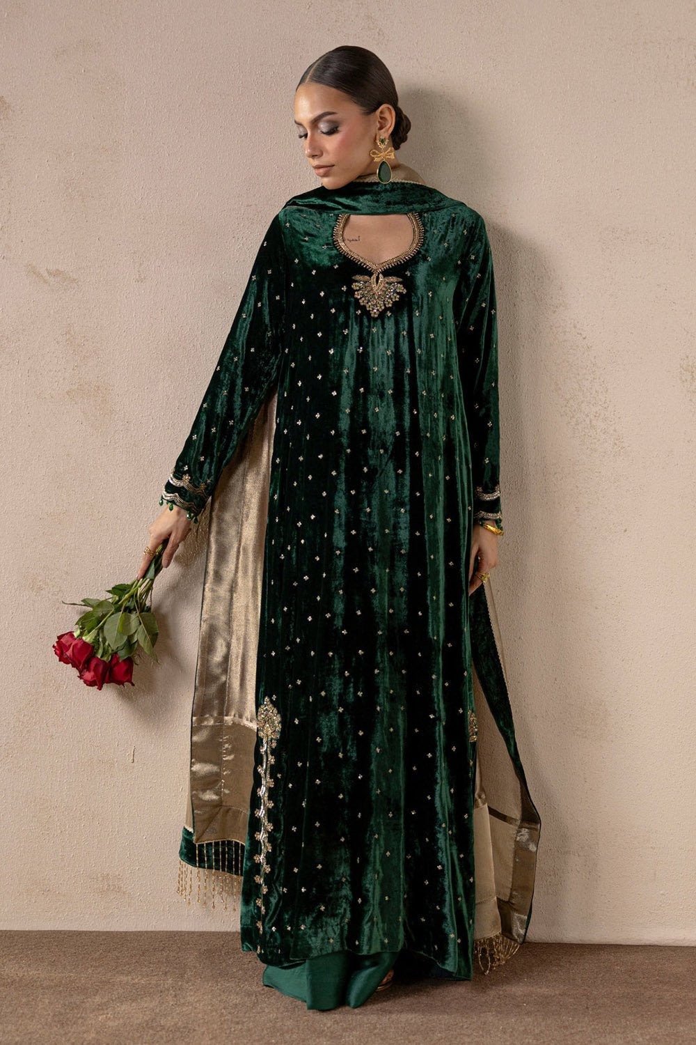 Jade Night Velvet Suit Set