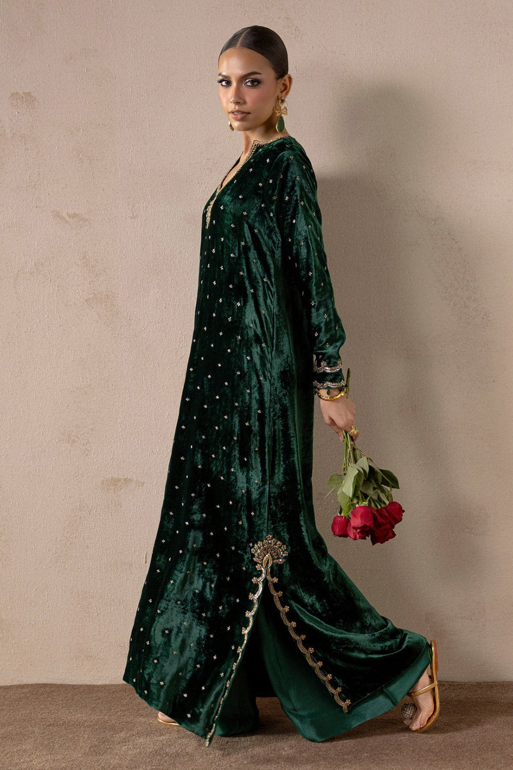 Jade Night Velvet Suit Set