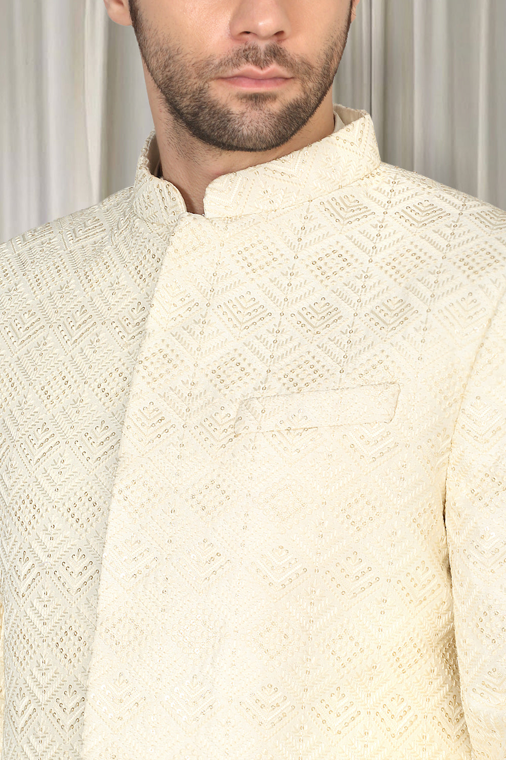 Jashne Bahaar Sherwani Set With Kurta , Dupatta And Pants