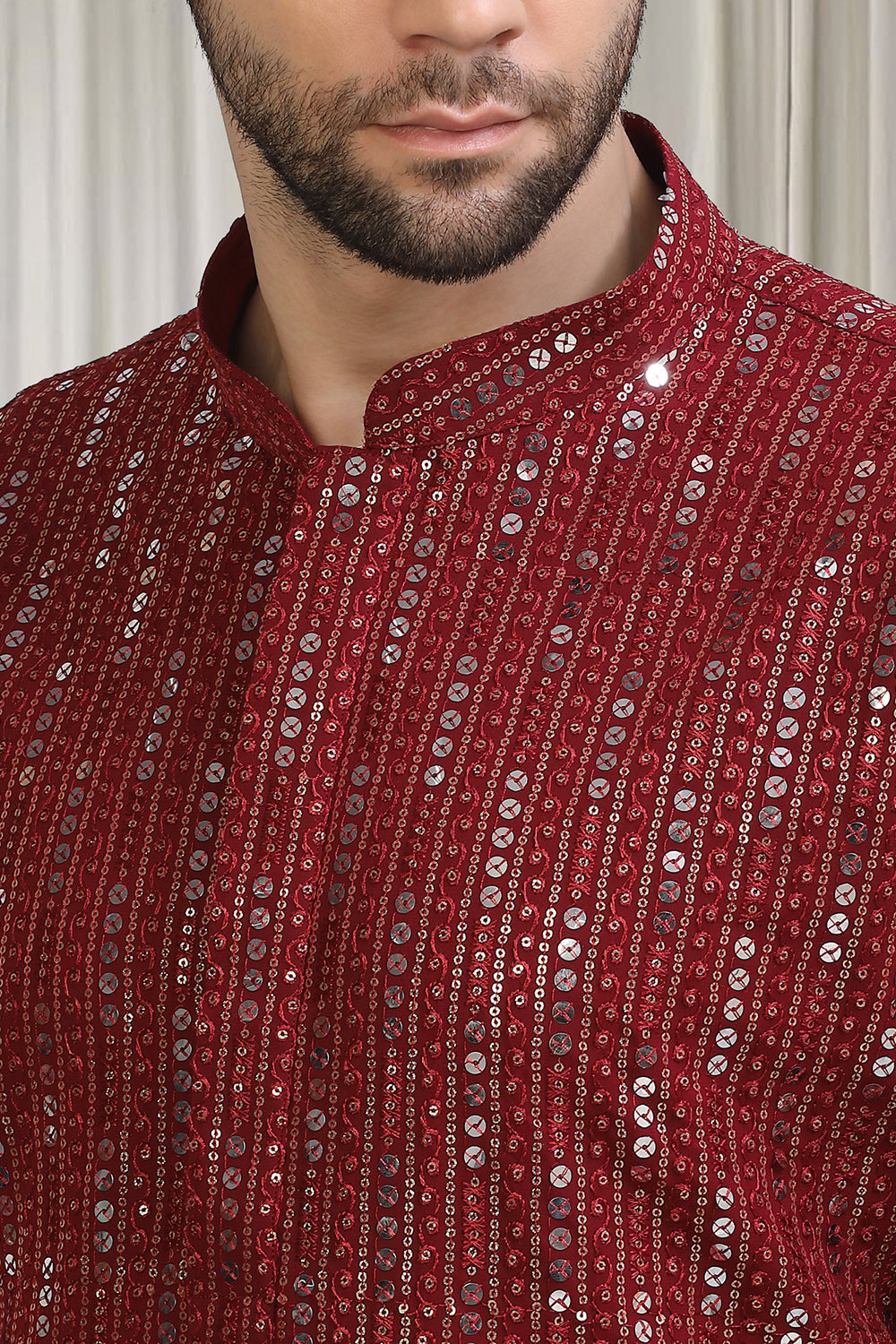 Jhilmil Embroidered Kurta With Back Elastic Pants