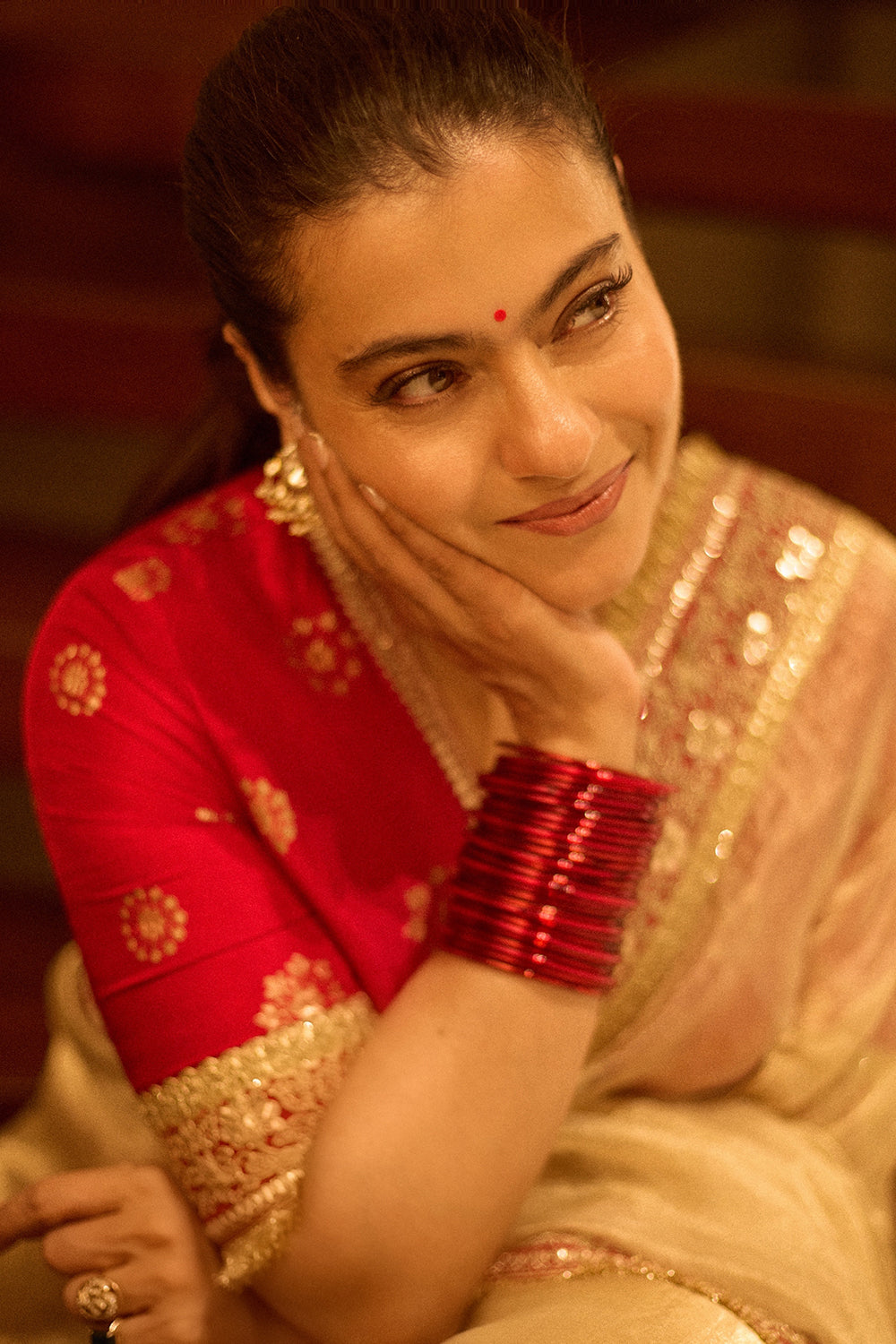 Kajol in Farida Saree Set