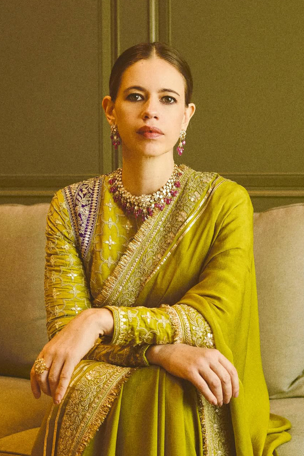 Kalki Koechlin in Nizaam Saree Set