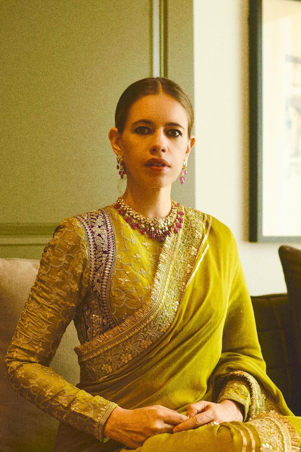 Kalki Koechlin in Nizaam Saree Set