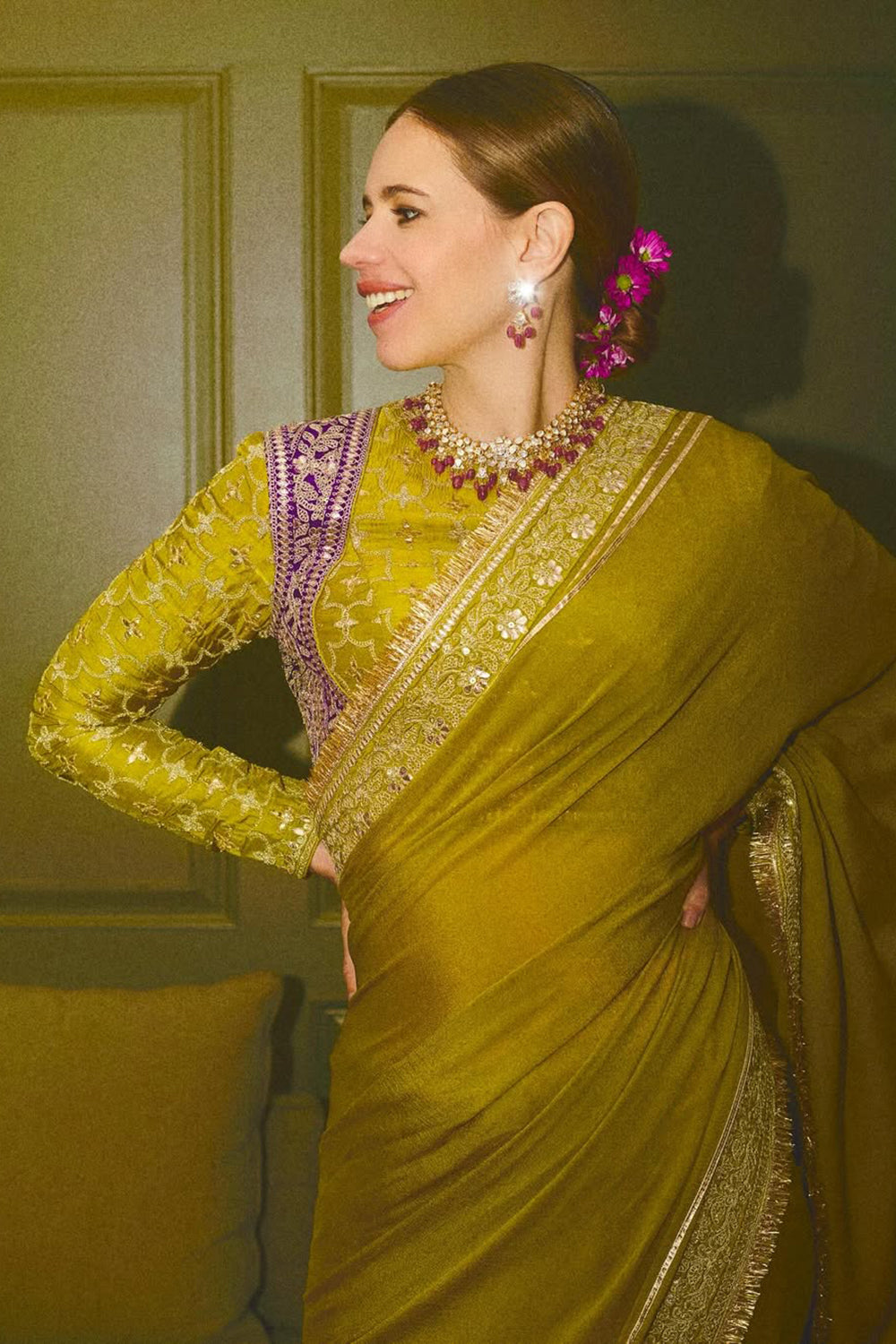 Kalki Koechlin in Nizaam Saree Set
