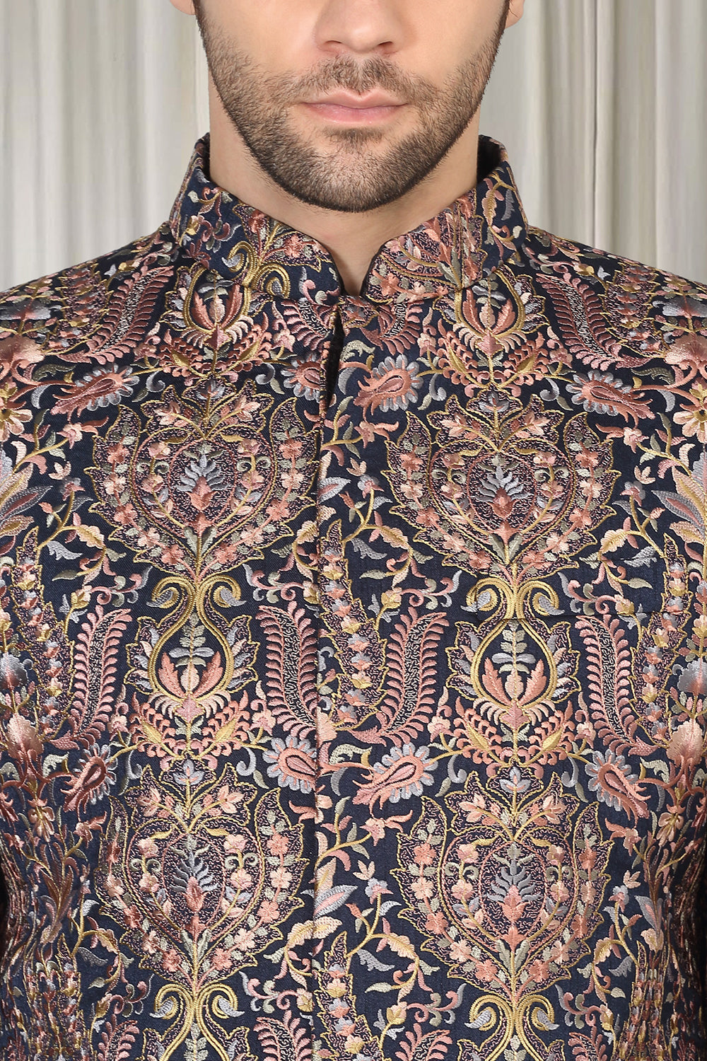 Kashmiriyat Sherwani Set With Kurta , Dupatta And Pants