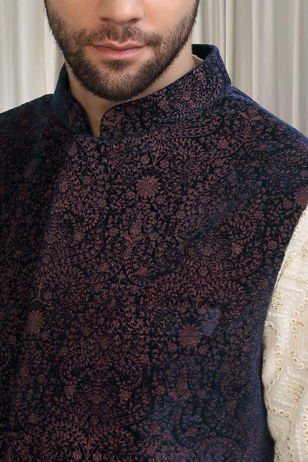 Khaas Intricate  Embroidered Velvet Bandi Only