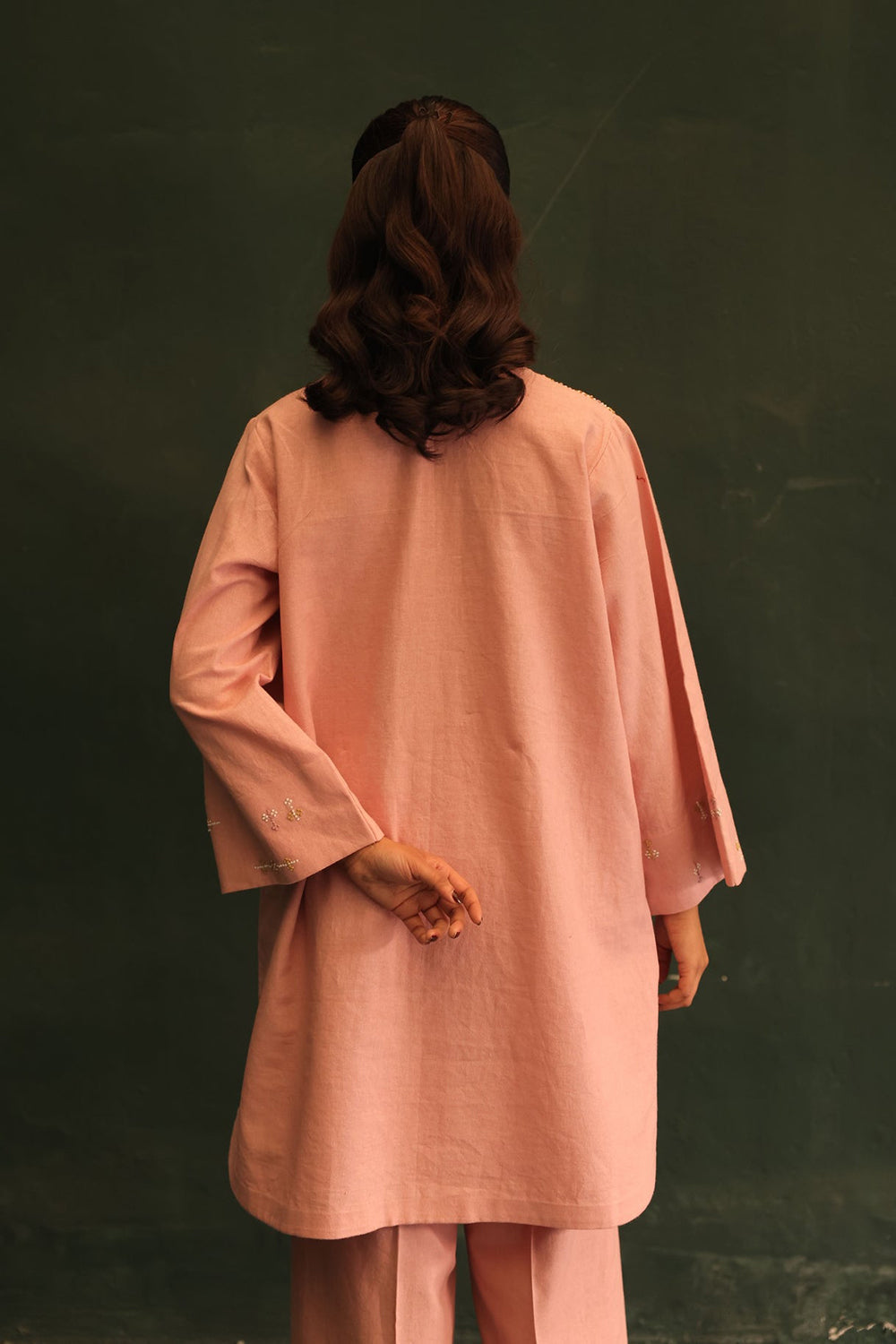 Khushboo & Pankaj Blush Petal Embroidered Kurta Set