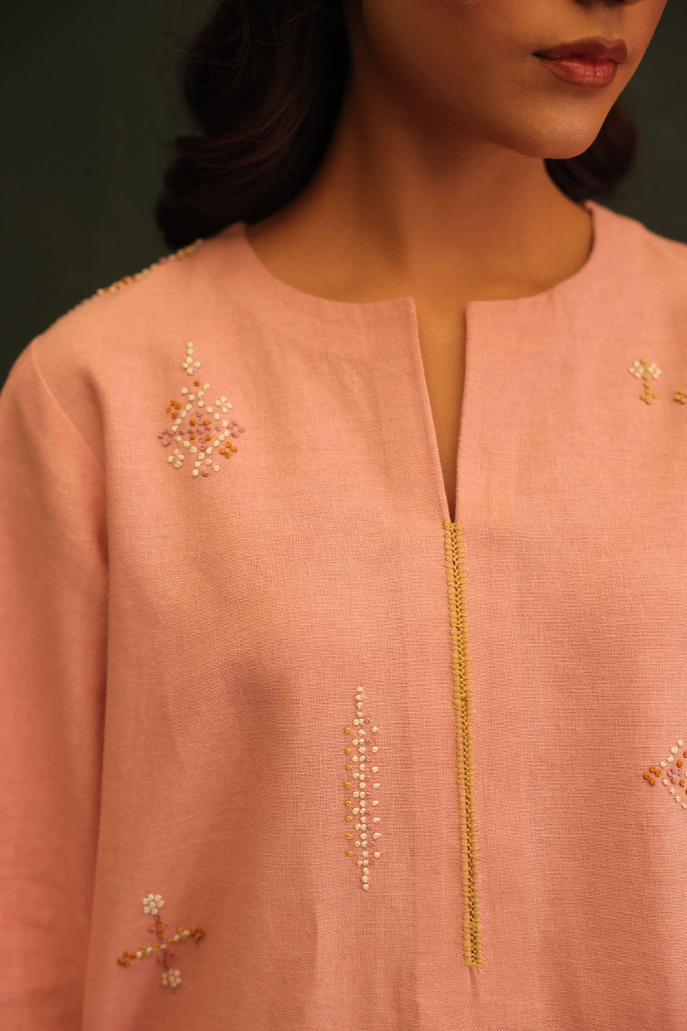 Khushboo & Pankaj Blush Petal Embroidered Kurta Set