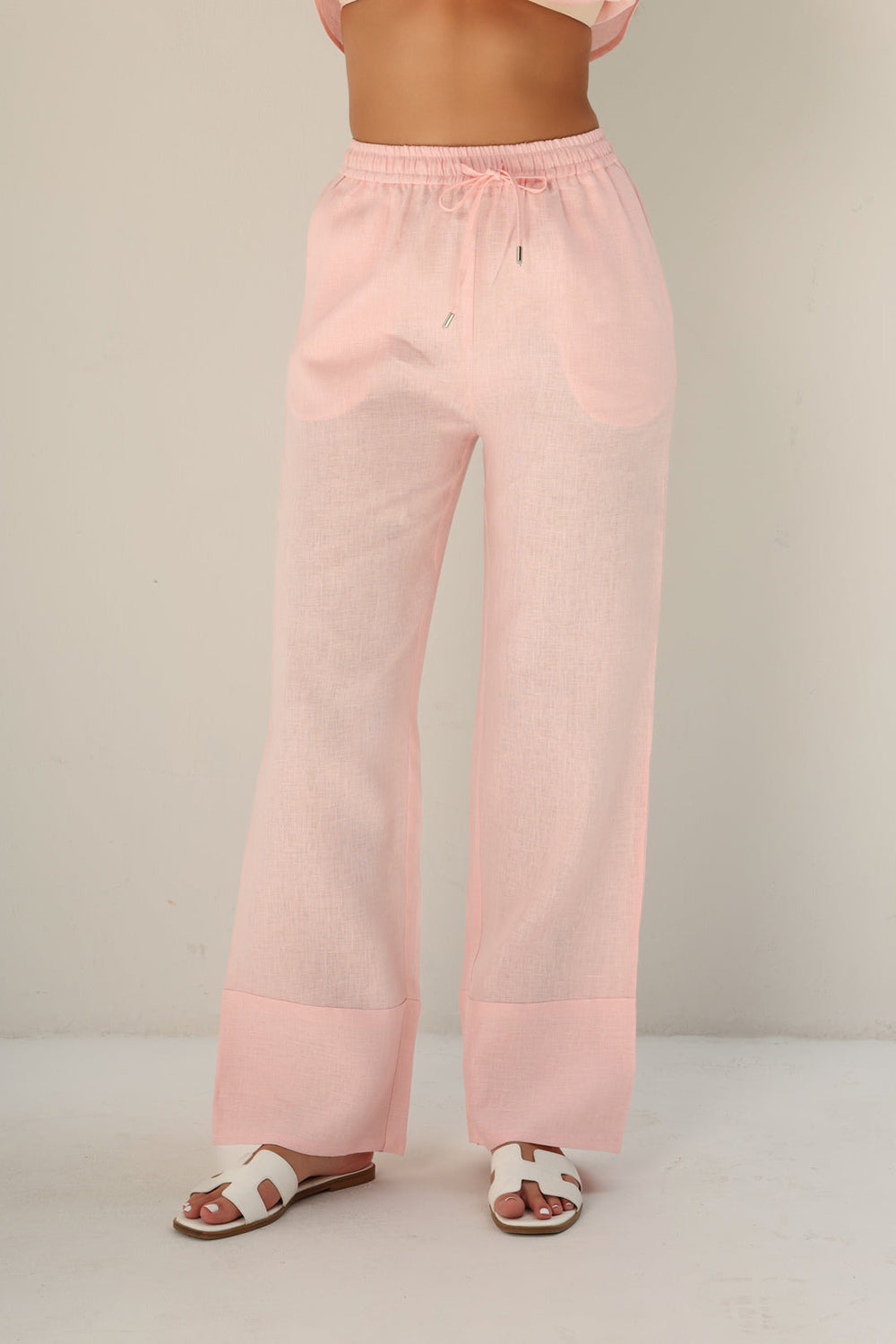 Khushboo & Pankaj Blush Pink Linen Relaxed Co-Ord Set