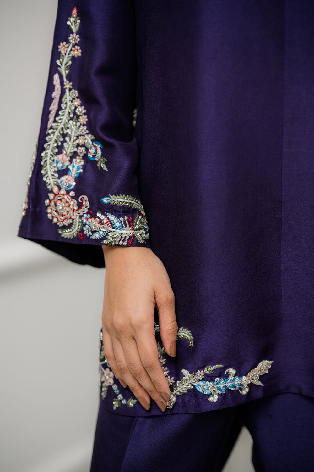 Khushboo & Pankaj Deep Plum Embroidered Co-ord Set