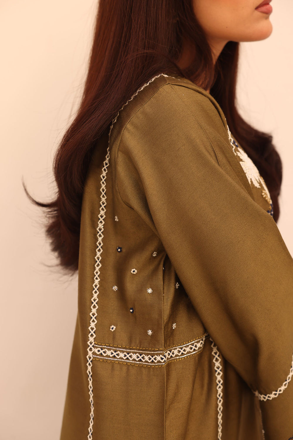 Khushboo & Pankaj Earthy Olive Festive Kurta Set