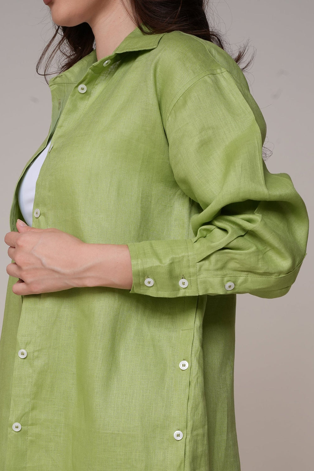 Khushboo & Pankaj Green Reverie Linen Relaxed Co-Ord Set