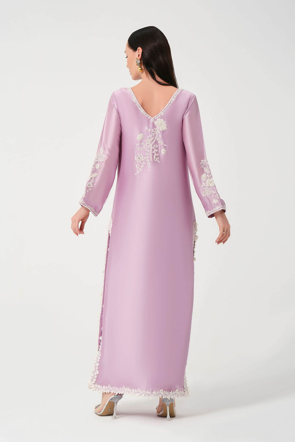 Khushboo & Pankaj Lavender Women Embroidered Kurta Set