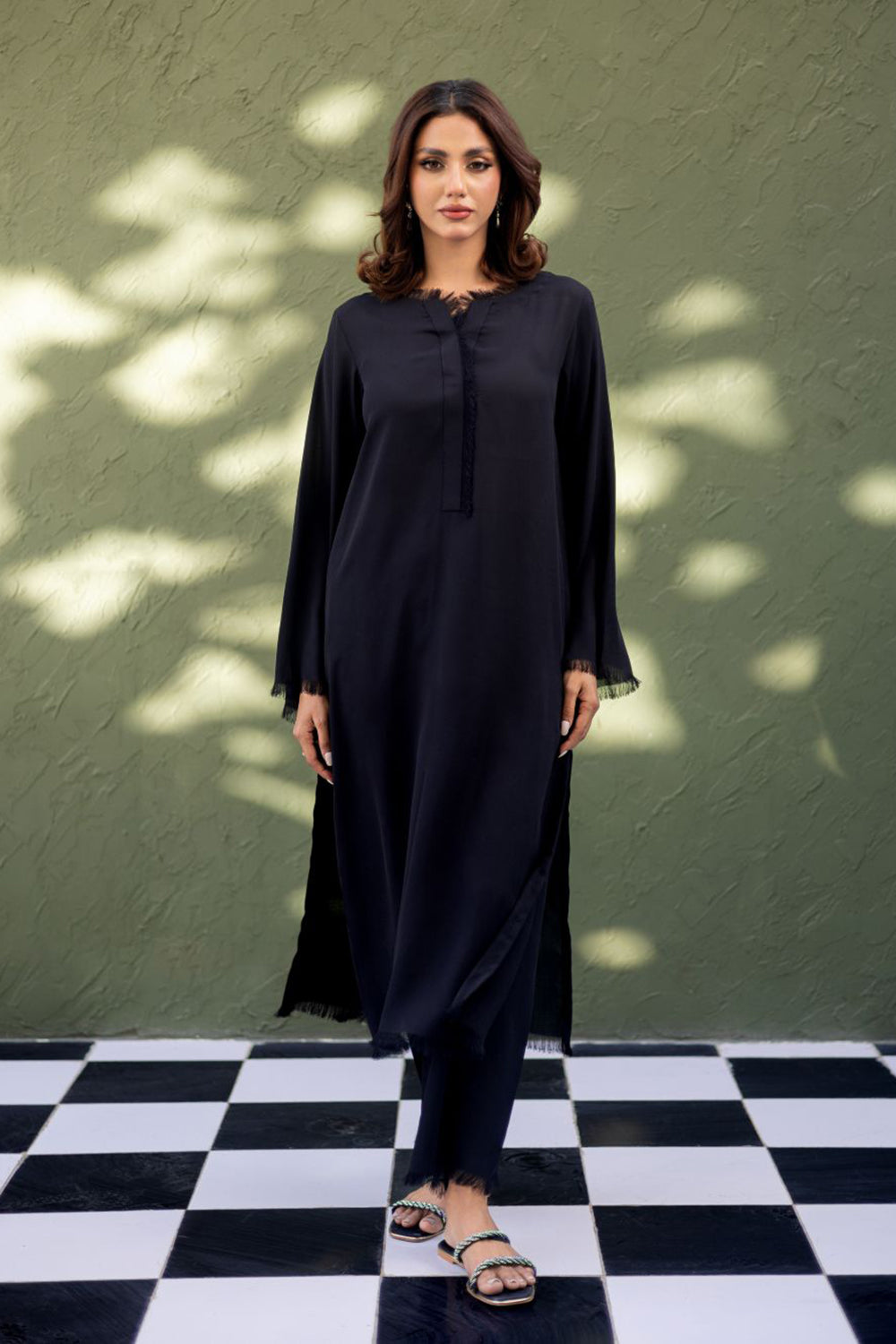 Khushboo & Pankaj Noir Ease Black Kurta Set