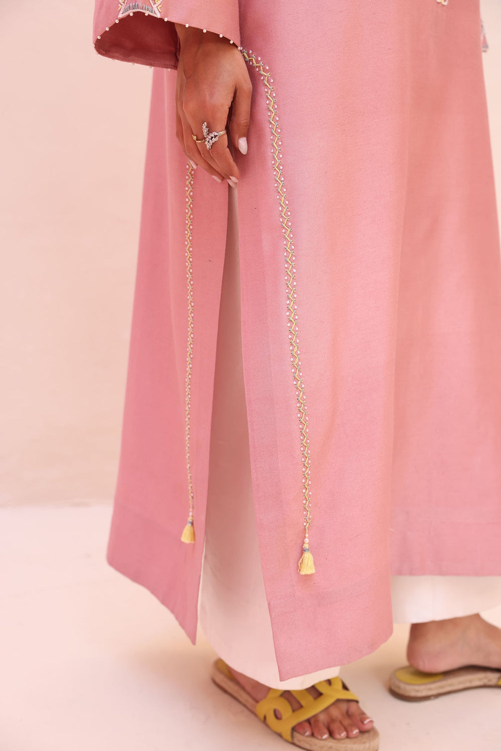 Khushboo & Pankaj Rose Blush Embroidered Kurta Set
