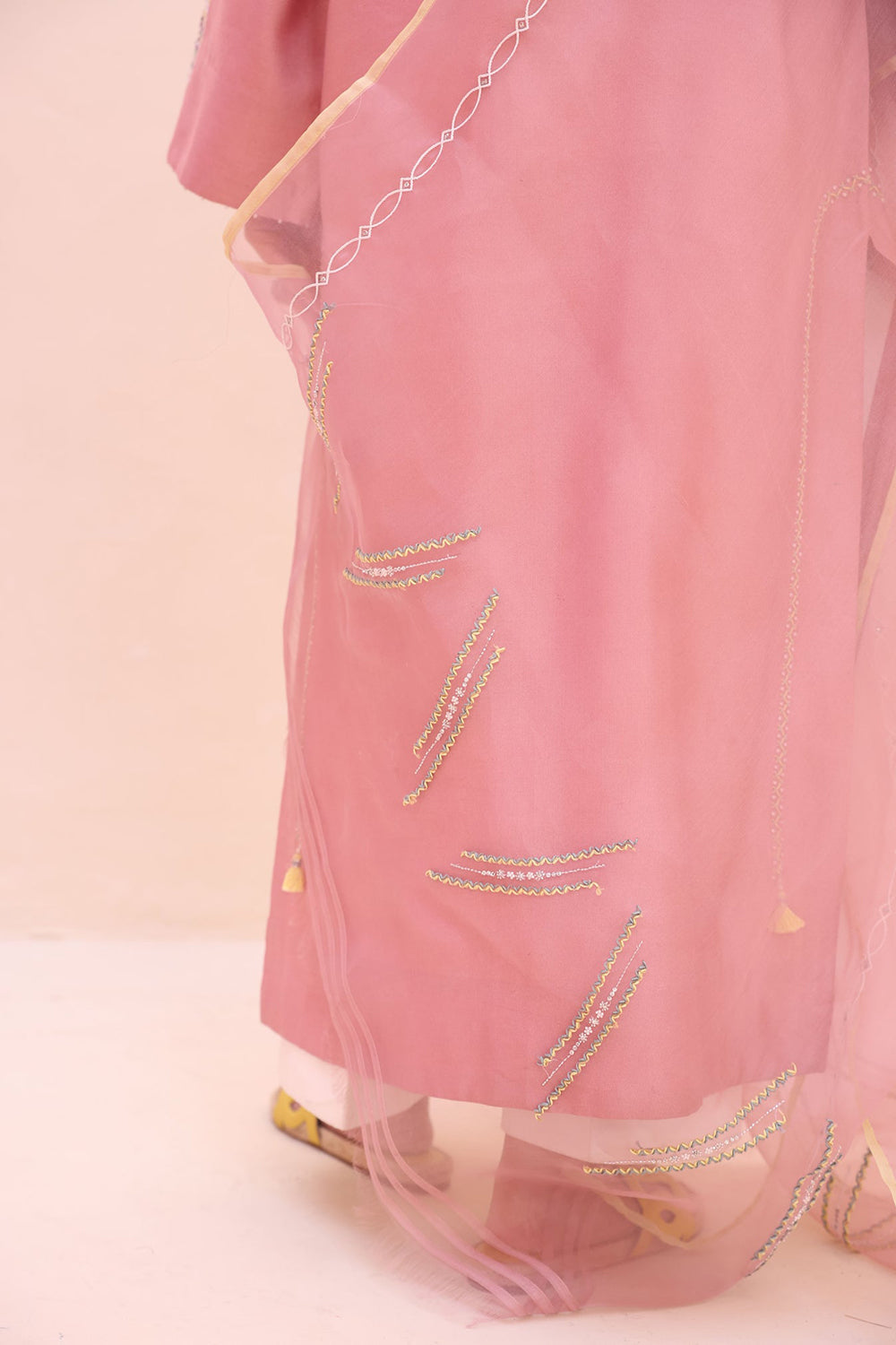 Khushboo & Pankaj Rose Blush Embroidered Kurta Set