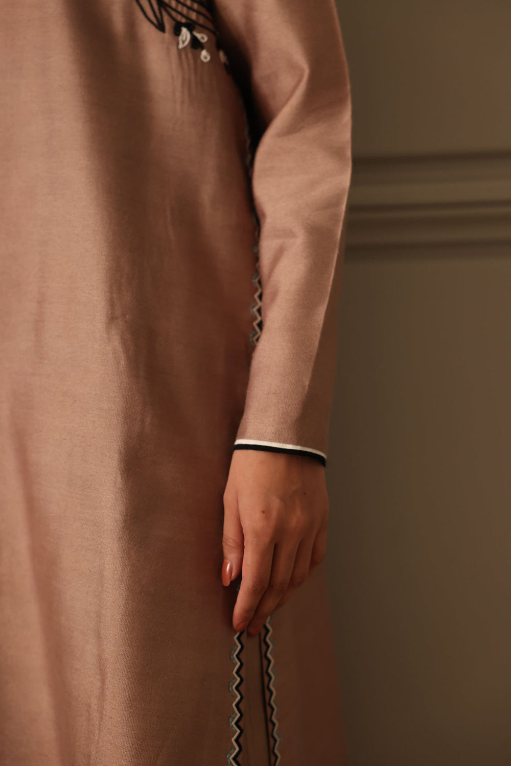 Khushboo & Pankaj Sandstone Kurta with Botanical Accents