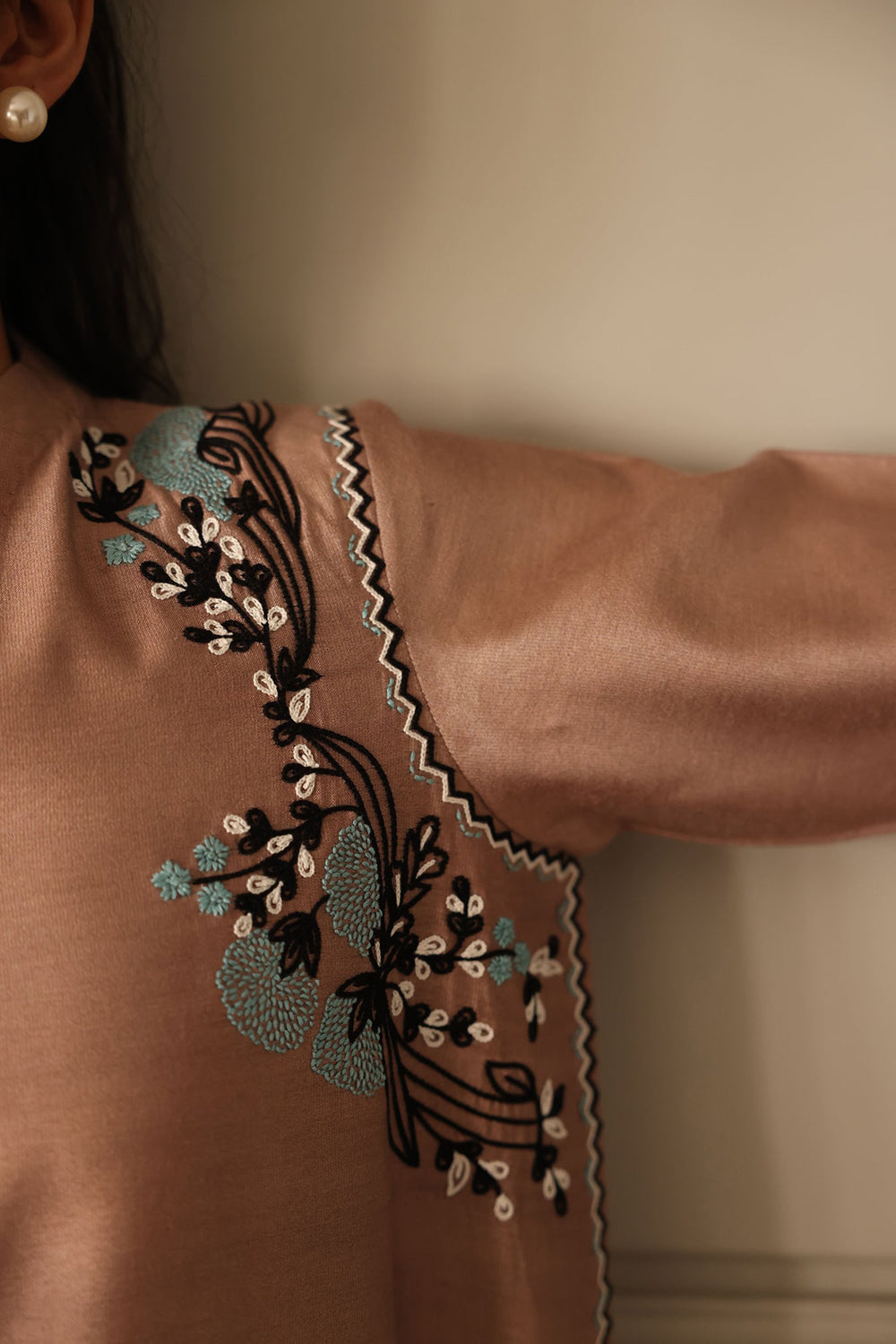 Khushboo & Pankaj Sandstone Kurta with Botanical Accents