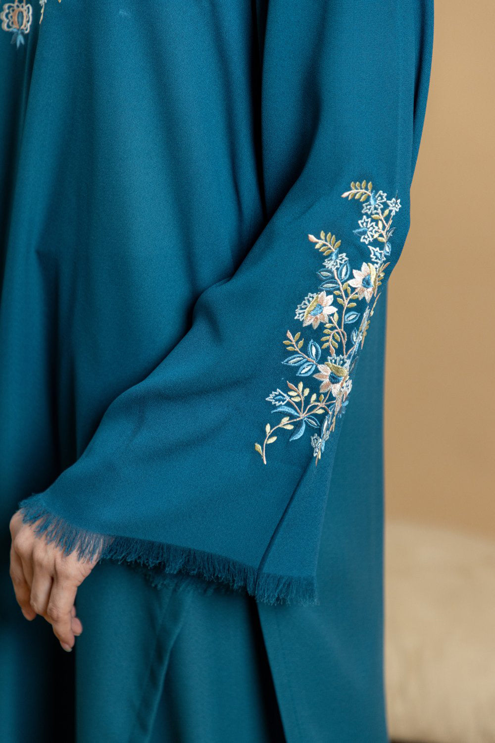 Khushboo & Pankaj Teal Embroidered Kurta Set