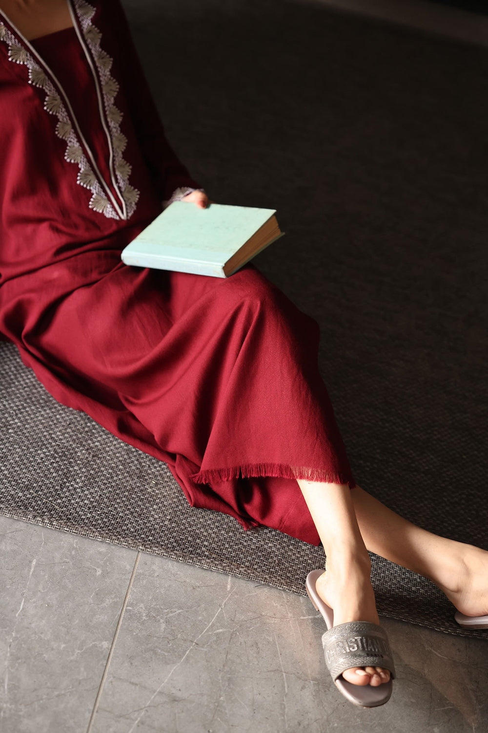 Khushboo & Pankaj Wine Red Statement Kurta Set