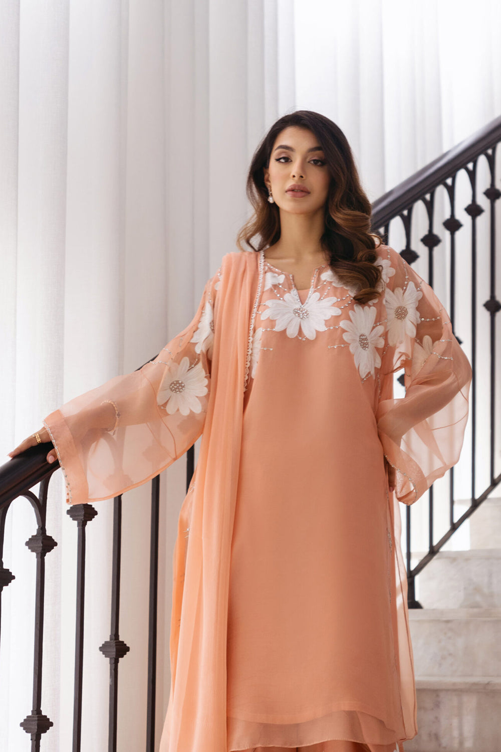 Khushboo & Pankaj Women Organza Embroidered Suit Set