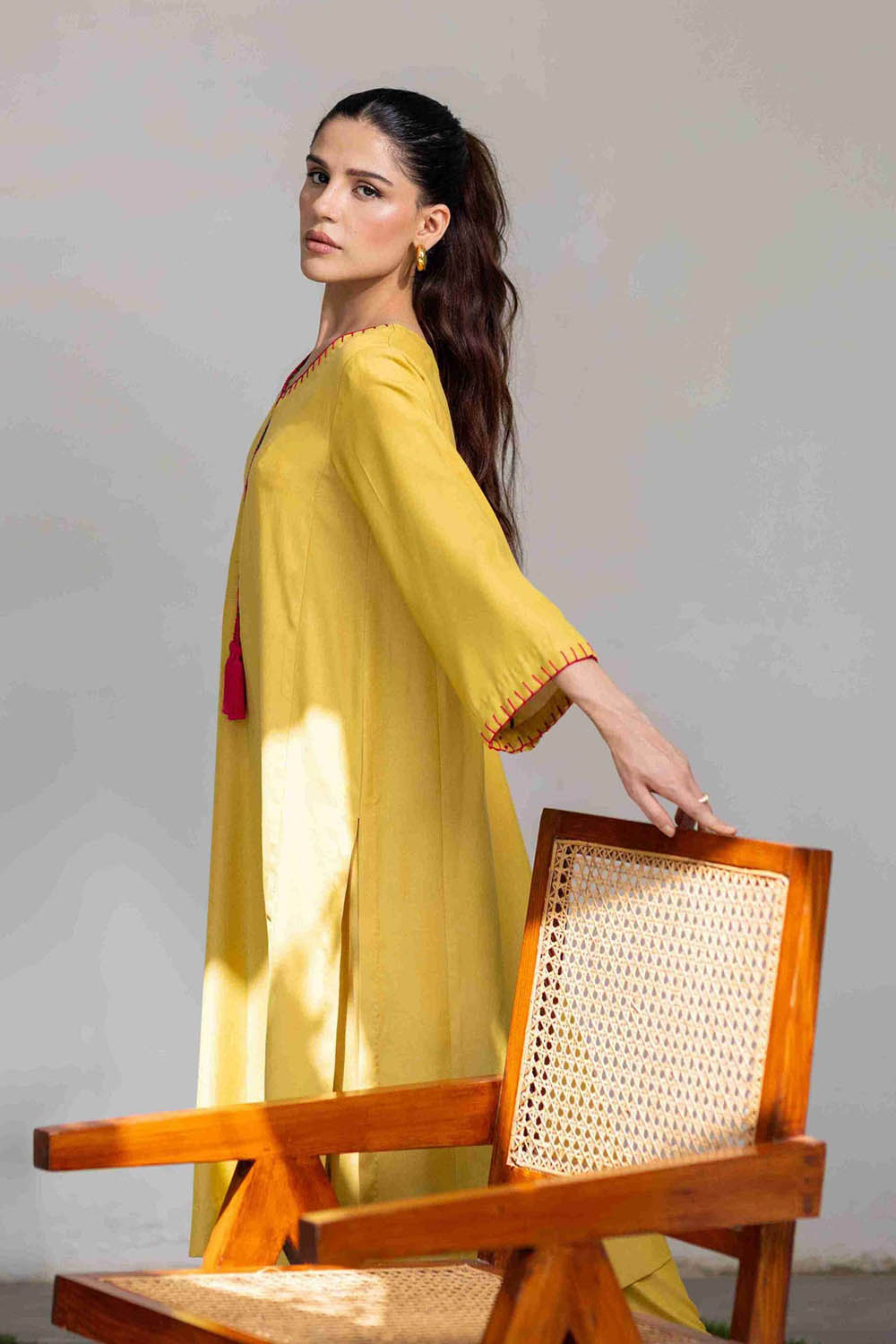 Khushboo & Pankaj Yellow Summer Kurta Set