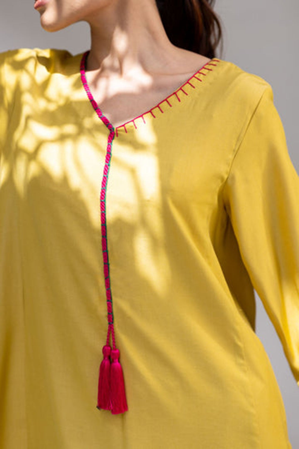 Khushboo & Pankaj Yellow Summer Kurta Set