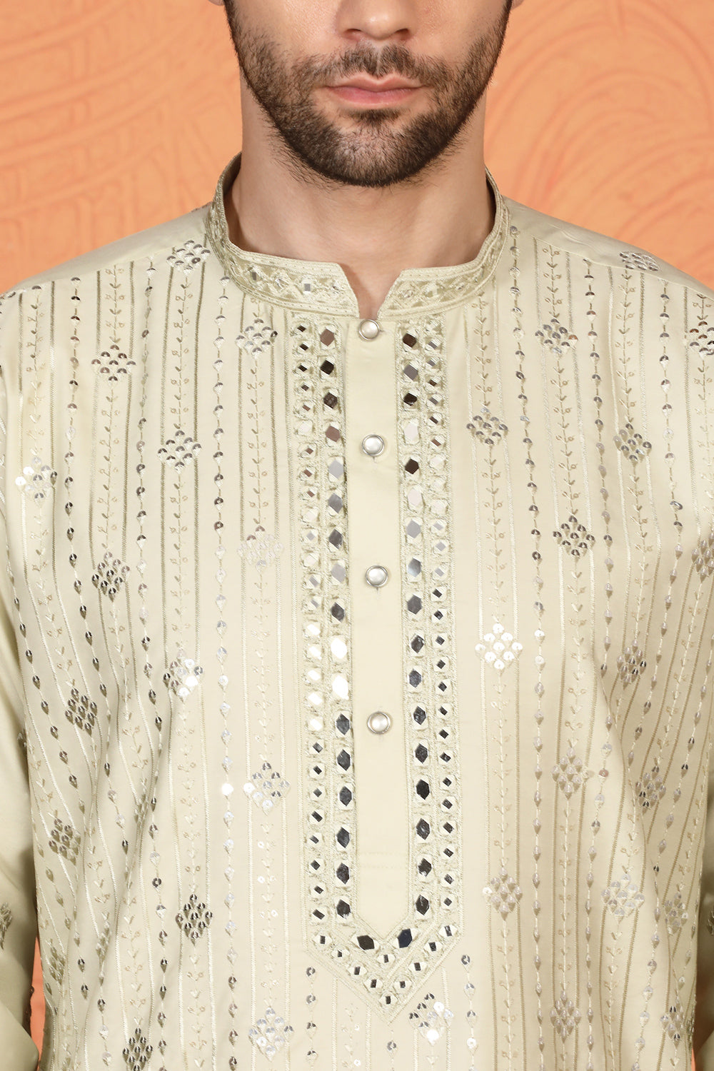 Krish Mirror  Embroidered Kurta with  Back Elastic Pants