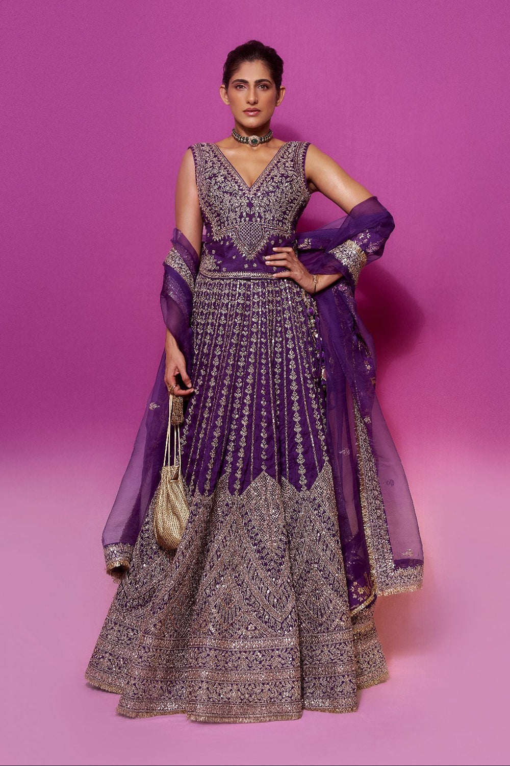 Kubbra sait in Razia Lehenga Set