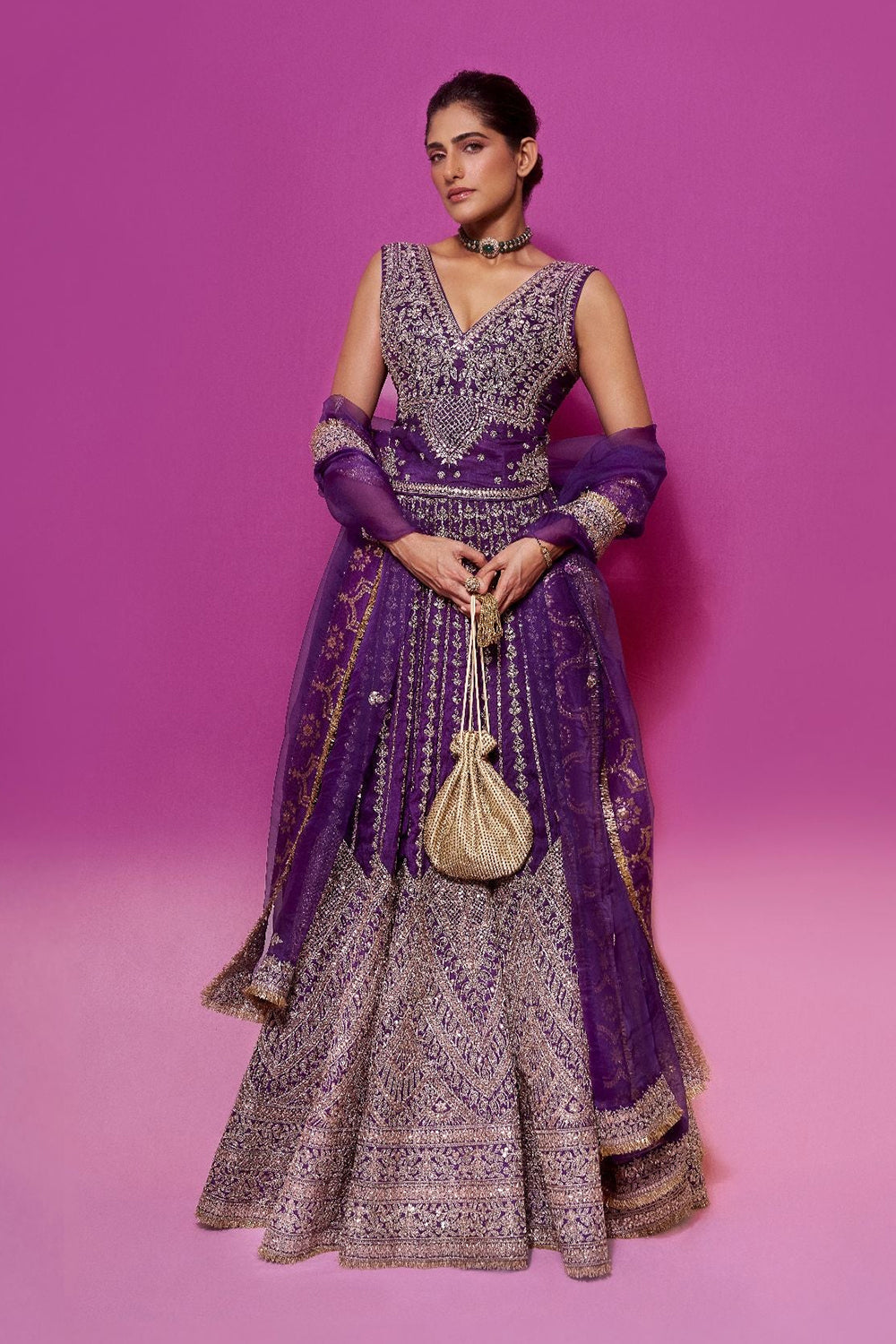 Kubbra sait in Razia Lehenga Set