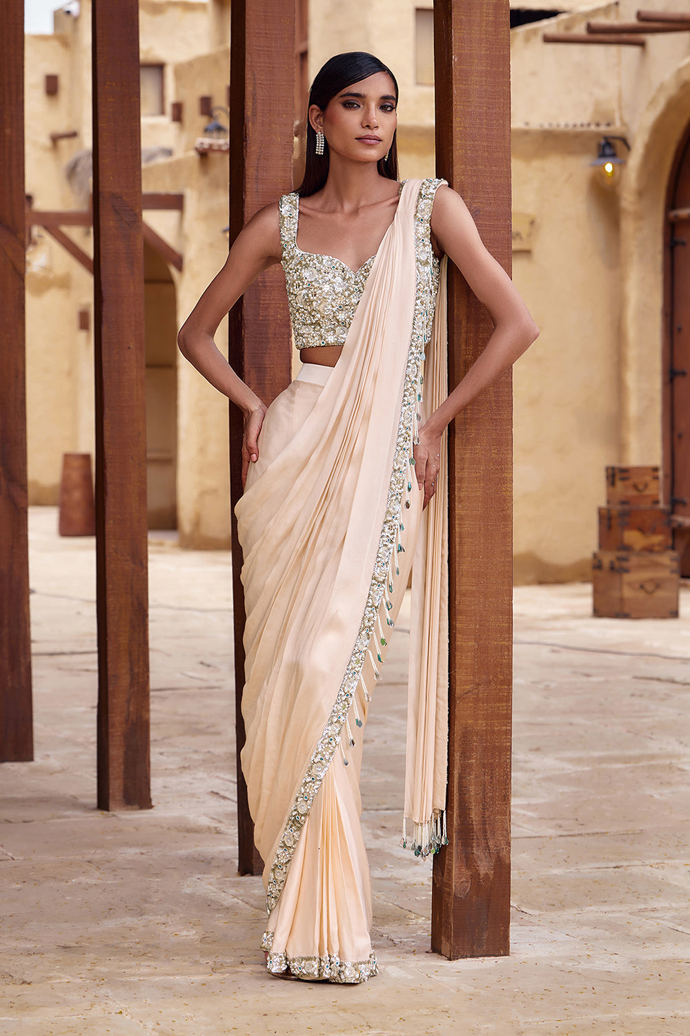 Kumudini Draped Saree Set